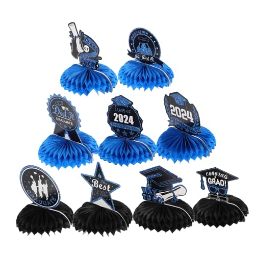 YARNOW 9 Stück Teiliges Blaue Abschlussfeier Dekorationen Papier Honigwaben Tischmittelstücke für Graduation Party Kreative Tischdeko Unvergessliche Feierlichkeiten und Erinnerungen YARNOW 9 Stück Teiliges Blaue Abschlussfeier Dekorationen Papier Honigwaben Tischmittelstücke für Graduation Party Kreative Tischdeko Unvergessliche Feierlichkeiten und Erinnerungen von YARNOW