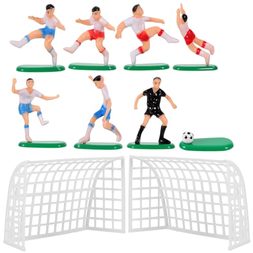 YARNOW 9 Stücke Fußball-Kuchenaufsätze Geburtstagskuchendekorationen Fußballfiguren Cupcake-Aufsätze Für Jungen Und Mädchen Sportthema-Party-Dekoration Lieferungen von YARNOW