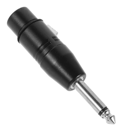 YARNOW Audio-adapter Stereo-klinkenadapter Auf 6,35 Mm 6,35-mm-stecker-audio-adapter Xlr-auf-1/4-stereo-adapter Mikrofon-audio-adapter Audioadapter Kopfhöreradapter Vernickelt Schwarz von YARNOW
