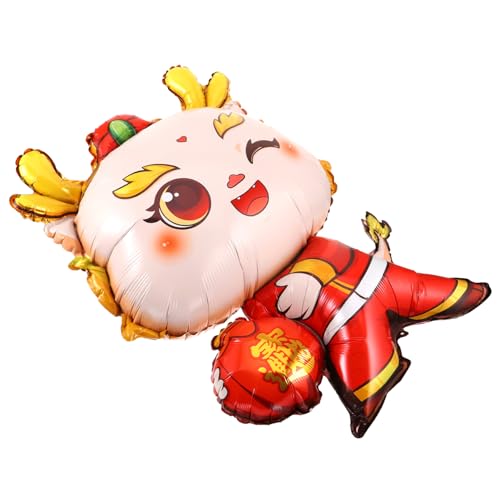 YARNOW Chinesischer Drachen Ballon Aluminiumfolie Druckresistent Wiederverwendbar für Indoor Outdoor Feierdekoration Leicht Aufzublasen Elegantes Design Geeignet für Frühlingsfest und YARNOW Chinesischer Drachen Ballon Aluminiumfolie Druckresistent Wiederverwendbar für Indoor Outdoor Feierdekoration Leicht Aufzublasen Elegantes Design Geeignet für Frühlingsfest und von YARNOW