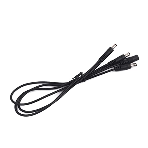YARNOW Daisy Chain Kabel zu Splitter für Gitarreneffekte Schwarz Professionelles Noise Isolation Design Einfache Nutzung Hohe Leitfähigkeit und Verschleißfestigkeit für Effektpedale von YARNOW