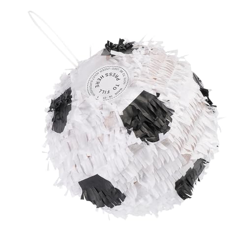 YARNOW Fußball Pinata Für Kindergeburtstag Papier Pinata Kreative Fußball Deko Für Geburtstagsfeier Karneval Und Themenpartys Zuckergefülltes von YARNOW
