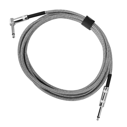 YARNOW Guitar Connecting Cable Audiokabel mit Rauschunterdrückung für Gitarre und Bass Stabiler für Mixer Lautsprecher und Mikrofone mit Weißen von YARNOW