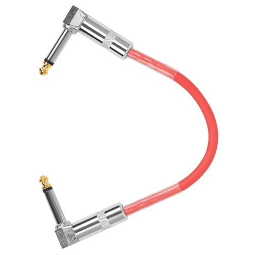 YARNOW Guitar Pedal Kabel Verbindungskabel Rote Audioleitung mit Metallstecker Gitarreneffekte und Studioaufnahmen Geräuschreduzierendes Design für Klänge von YARNOW