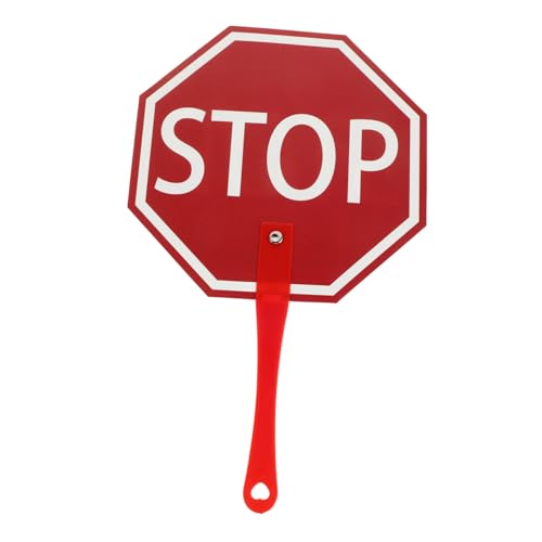 YARNOW Hand Hält Schilderstützen Handheld-stoppschild Lehrerbedarf Für Den Unterricht Wiederverwendbare Bewertungstafel Klassengericht Stoppschild Mit Griff Paddelzeichen Jury Rot Plastik von YARNOW