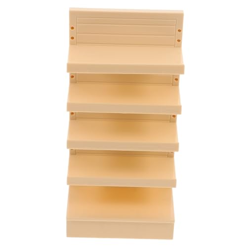 YARNOW Kindermodell Für Anzeige Miniatur Puppenhaus Regale Für Puppenhäuser Puppenständer Möbel Klein Mini-regalmodell Mini-verzierung Mini-regalornament Abs Beige von YARNOW