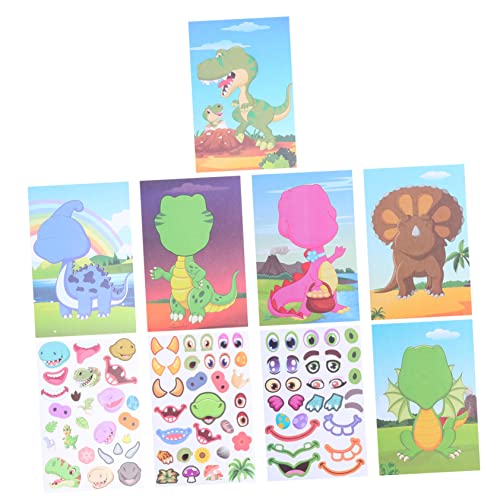 YARNOW Kombinierbarer Deko-Aufkleber Mit Dinosaurier-gesichtsaufklebern Make Your Own Sticker Für Junge Mädchen Puzzle-Aufkleber Zum Anpassen Und Wiederverwenden YARNOW Kombinierbarer Deko-Aufkleber Mit Dinosaurier-gesichtsaufklebern Make Your Own Sticker Für Junge Mädchen Puzzle-Aufkleber Zum Anpassen Und Wiederverwenden von YARNOW