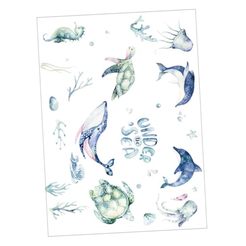 YARNOW Meerestiere Wandtattoo Kinderzimmer Unterwasserwelt Wandsticker Deko Schlafzimmer Wohnzimmer Langlebig und Handlich für Zuhause und Fotorequisiten von YARNOW