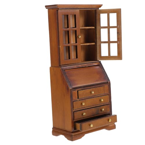 YARNOW Miniatur Puppenhaus Möbel Walnuss Holz Schrank Mini Kommode Dekoration für Puppenhaus Schlafzimmer Wohnzimmer Küche Naturbelassen Langlebig Leicht von YARNOW