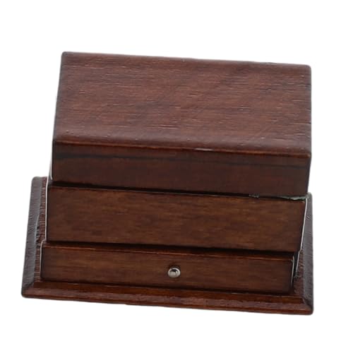 YARNOW Miniaturisierte Nähbox Aus Holz Für Puppenhausdekoration Vintage Nähkästchen Maßstab Nostalgisches Zubehör Für Puppenmöbel Praktischer Stauraum Und Elegantes Design von YARNOW