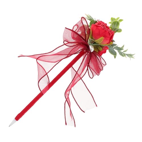 YARNOW Neuheit Künstlicher Rosenschreibstift Für Und Party Bevorzugt Floralen Kugelschreiber Künstlicher Blumen Schreibstift Süßer Blumenstift von YARNOW