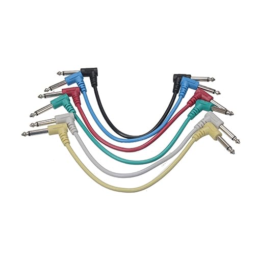 YARNOW Pack von Geräuscharmen Gitarrenkabeln Kurze Audioverbindungskabel für Effektpedale mit Hochwertiger Abschirmung für Optimale Signalübertragung von YARNOW