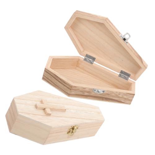 YARNOW Packung Mit 2 Stück Sargförmige Schmuckschatulle Halloween -Dekorationen Party Fall Juwelierorganisator Ring Miniatur-Halloween-Särge Halloween DIY aus Holz hölzern YARNOW Packung Mit 2 Stück Sargförmige Schmuckschatulle Halloween -Dekorationen Party Fall Juwelierorganisator Ring Miniatur-Halloween-Särge Halloween DIY aus Holz hölzern von YARNOW