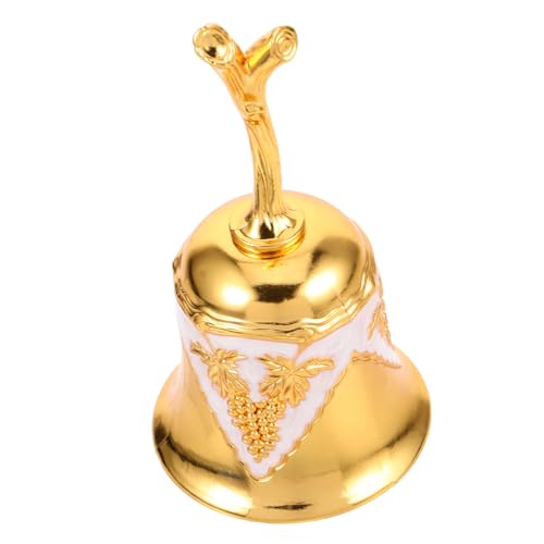 YARNOW Retro Handglocke aus Metall Hochwertige Tischglocke für Restaurant Hotel Haustiertraining und Dekoration Praktische Empfangsglocke im Eleganten Vintage Design aus Stabilem von YARNOW