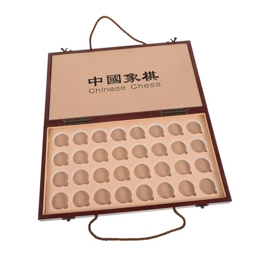 YARNOW Schachspiel Chinesisches Schach Mit Holzfiguren Und Brett Aufbewahrungsbox Reise-schachspielzeug Interaktives Holzspielzeug Für Junge Mädchen Und Erwachsene von YARNOW