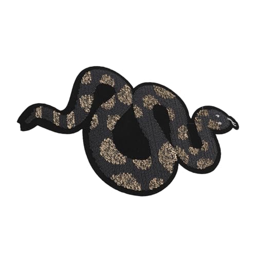 YARNOW Stoffaufkleber mit Pailletten Schlangen-Patch Schlangenflecken Stickerei-Applikationspatch Schlangenapplikation Schlangenflicken zum Aufbügeln von YARNOW