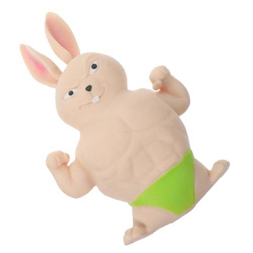 YARNOW Stressspielzeug Hase aus Langlebigem TPR Lustiges Muskel Design Party Mitgebsel für Mädchen Wiederverwendbar und Waschbar Geschenkidee für Fröhliche Feiern von YARNOW