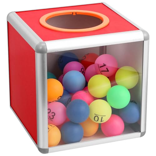 YARNOW Tombola-Box, Quadratisch, etui, 20 cm, Transparent, Tombola-trommelball-Spiel, Wahlschein-Box für Partys, Spendenvorschläge, Jahresversammlungen, Bingo-Events von YARNOW