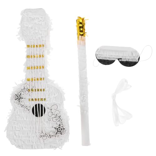 YARNOW Violine Erdbeer-Geburtstagsdekoration Pinata-Fledermaus Mini-Piñata kleine Piñata Kuh-Piñata Piñata mit Stock Pinatas für Geburtstagsfeier Geburtstag Piñata Papier Weiß von YARNOW