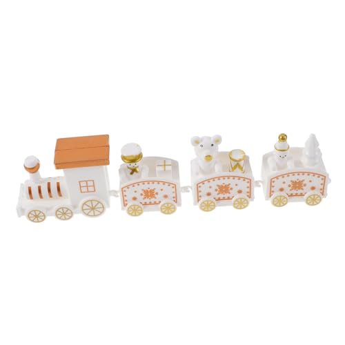 YARNOW Weihnachtsdekoration Kleiner Weihnachtszug Aus Festliche Zugdekoration Für Weihnachtsgeschenk Süße Tischdekoration Für Weihnachtsfeier Weiße Zugfigur von YARNOW