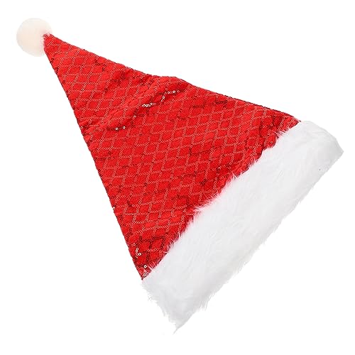 YARNOW Weihnachtsmütze Erwachsene Plüsch mit Pailletten Langlebige Weiche Santa Mütze Warme Zipfelmütze für Festliche Weihnachtsfeier und Partydeko YARNOW Weihnachtsmütze Erwachsene Plüsch mit Pailletten Langlebige Weiche Santa Mütze Warme Zipfelmütze für Festliche Weihnachtsfeier und Partydeko von YARNOW