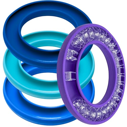 4 x blaue runde Spulenhalter – Silikon-Nähspulenhalter für Nähmaschinen, Metall- oder Kunststoffspulen, Bastelspulen, Aufbewahrungswerkzeuge, Spulenringhalter 4 x blaue runde Spulenhalter – Silikon-Nähspulenhalter für Nähmaschinen, Metall- oder Kunststoffspulen, Bastelspulen, Aufbewahrungswerkzeuge, Spulenringhalter von YARRD