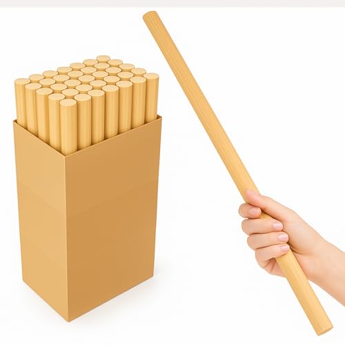 50 Stück natürliche Bambusdübelstangen – 1,27 cm x 61 cm Holzdübel zum Basteln, glatte Holzstäbe für Blumen, unlackiertes Holz, Bastelzubehör für DIY-Projekte und Dekorationen 50 Stück natürliche Bambusdübelstangen – 1,27 cm x 61 cm Holzdübel zum Basteln, glatte Holzstäbe für Blumen, unlackiertes Holz, Bastelzubehör für DIY-Projekte und Dekorationen von YARRD