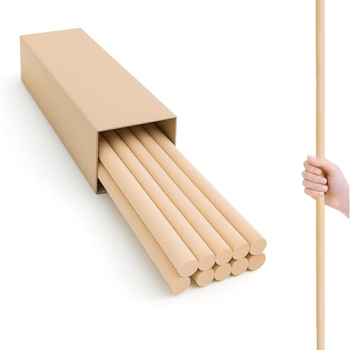 Birkendübelstäbe mit 1,27 x 91,4 cm – natürliche Holzstäbe zum Basteln, unlackiertes Handwerk, Holz, glatte runde Holzstäbe für DIY-Projekte, Heimdekoration, pädagogische Verwendung, 10 Stück Birkendübelstäbe mit 1,27 x 91,4 cm – natürliche Holzstäbe zum Basteln, unlackiertes Handwerk, Holz, glatte runde Holzstäbe für DIY-Projekte, Heimdekoration, pädagogische Verwendung, 10 Stück von YARRD