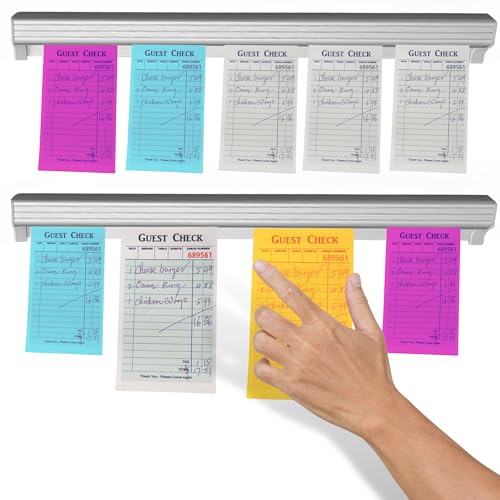 Set mit 2 Rechnungsklammern, 40 cm, Metall, Quittungs- und Tickethalter für Restaurant, Küche, Büro, Scheck, Organizer, Streifenleiste für Bestellungen, Rechnungen und geschäftliche Nutzung Set mit 2 Rechnungsklammern, 40 cm, Metall, Quittungs- und Tickethalter für Restaurant, Küche, Büro, Scheck, Organizer, Streifenleiste für Bestellungen, Rechnungen und geschäftliche Nutzung von YARRD