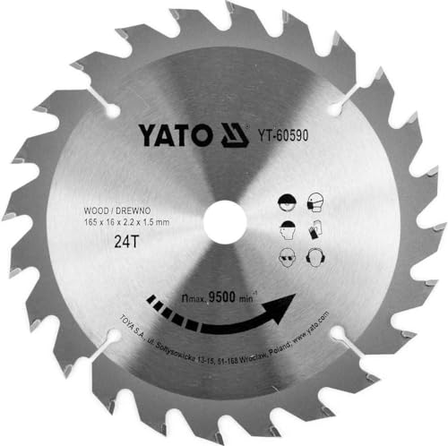 Yato Kreissägeblatt Ø 165 mm - 24 T - Innendurchmesser 16 mm Yato Kreissägeblatt Ø 165 mm - 24 T - Innendurchmesser 16 mm von YATO