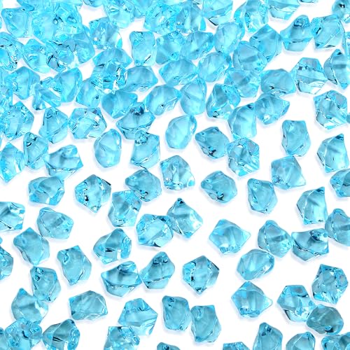 YATOJUZI 500 Stück künstliche Eiswürfel, Aquablau, Acryl, Crushed Rocks, Vasenfüller, Kunststoff-Diamanten, Edelsteine für DIY, Party, Hochzeit, Tafelaufsatz, Tischdekoration, Requisite, 1,3 cm (nur YATOJUZI 500 Stück künstliche Eiswürfel, Aquablau, Acryl, Crushed Rocks, Vasenfüller, Kunststoff-Diamanten, Edelsteine für DIY, Party, Hochzeit, Tafelaufsatz, Tischdekoration, Requisite, 1,3 cm (nur von YATOJUZI