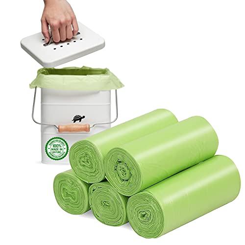 Biologisch abbaubarer Müllbeutel, 100 Stück, 15 l, kleiner Müllbeutel, recycelbar, dicker abbaubarer Müllbeutel, kompostierbar für Lebensmittel/Haushalt/Gartenabfälle in Küche, Büro, Zuhause, Haustier Biologisch abbaubarer Müllbeutel, 100 Stück, 15 l, kleiner Müllbeutel, recycelbar, dicker abbaubarer Müllbeutel, kompostierbar für Lebensmittel/Haushalt/Gartenabfälle in Küche, Büro, Zuhause, Haustier von YAWAHOME