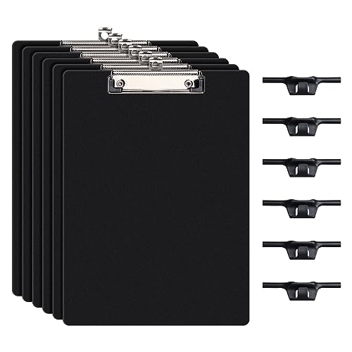 A4 Klemmbrett,6 Pack Klemmbretter mit Aufhängeloch und Stifthalter,A4 Klemmbretter,Klemmbrett für Unternehmen,Büro,Schule oder Restaurant,Schwarz A4 Klemmbrett,6 Pack Klemmbretter mit Aufhängeloch und Stifthalter,A4 Klemmbretter,Klemmbrett für Unternehmen,Büro,Schule oder Restaurant,Schwarz von YAWOIRG