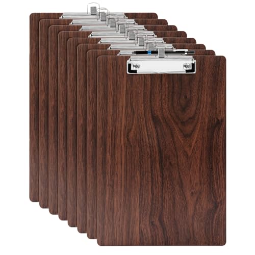 YAWOIRG 8 Stück A5 Klemmbrett Holz mit Stifthalter,Schreibbrett,Clipboard,Klemmbretter für Unternehmen,Büro,Schule oder Restaurant YAWOIRG 8 Stück A5 Klemmbrett Holz mit Stifthalter,Schreibbrett,Clipboard,Klemmbretter für Unternehmen,Büro,Schule oder Restaurant von YAWOIRG