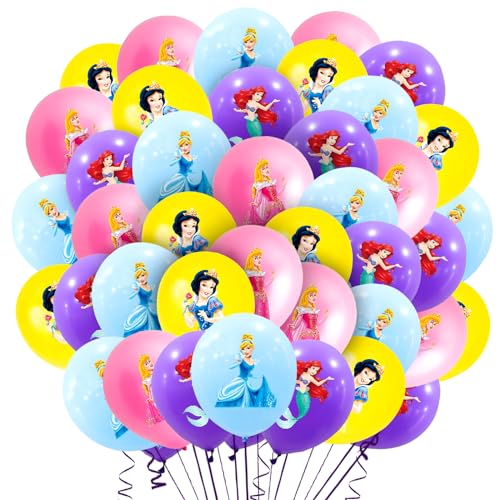 40 Pcs Gemischte Farben Prinzessin Ballons, Prinzessin Ballon Set, Prinzessin Luftballons, Prinzessin Latex Ballon, Prinzessinnen Geburtstags Dekorations Ballons, Geeignet Für Dekoration Kinder Partys von YAXMME