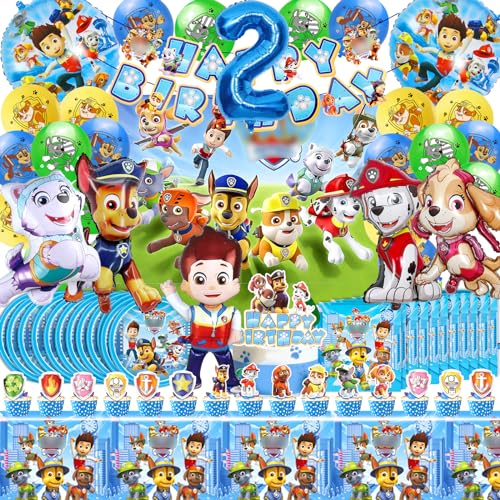 83 Pcs Patro Dog Geburtstag Deko, Paw Dog Partygeschirr, Patro Deko Kindergeburtstag, Paw Dog Ballon Geburtstag, Geburtstagsdeko Paw Dog, Patro Party Deko Set, Patro Tortendeko, Tischdecke 83 Pcs Patro Dog Geburtstag Deko, Paw Dog Partygeschirr, Patro Deko Kindergeburtstag, Paw Dog Ballon Geburtstag, Geburtstagsdeko Paw Dog, Patro Party Deko Set, Patro Tortendeko, Tischdecke von YAXMME