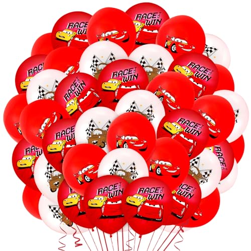 Car Luftballons, 42 Stück Car Rot Geburtstags Luftballons, Car Dekoration Latex Luftballons, Car Themen Party Dekorationen, Car Party Zubehör, Geeignet Für Kinder Geburtstags Dekoration von YAXMME