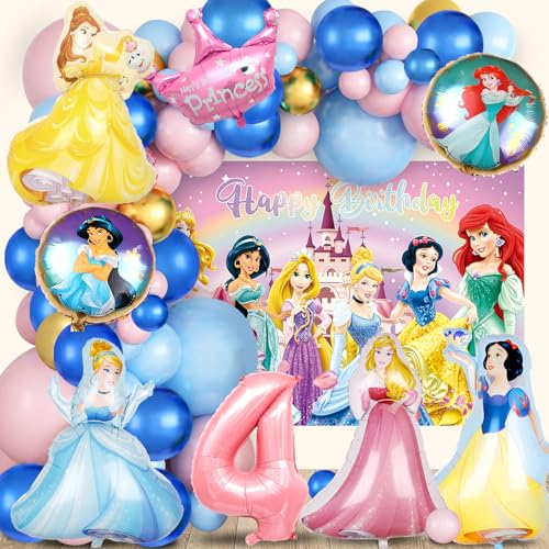 Prinzessin Geburtstag Deko 4 Jahre, Prinzessin Ballon, Prinzessin Hintergrund, Folienballon Prinzessin, Helium Luftballons Prinzessin, Prinzessin Party Deko Kindergeburtstag für Mädchen Prinzessin Geburtstag Deko 4 Jahre, Prinzessin Ballon, Prinzessin Hintergrund, Folienballon Prinzessin, Helium Luftballons Prinzessin, Prinzessin Party Deko Kindergeburtstag für Mädchen von YAXMME