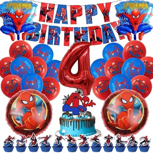 Spiderma Geburtstagsdeko 4 Jahre, Spiderma Deko Geburtstag Kinder, Spiderma Luftballons, Spiderma Tortendeko, Spiderma Kuchen Deko, Spiderma Folienballons, Spiderma Kindergeburtstag von YAXMME