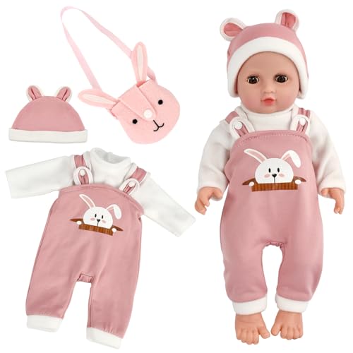 Puppenkleidung Outfits für Baby Puppen, New Born Baby Puppen Kleidung Set mit Hut Langarm Hose Tasche, Süßes Puppensachen, Puppen Zubehör für Babypuppen 35-43 cm,Geschenke für Mädchen Jungen Puppenkleidung Outfits für Baby Puppen, New Born Baby Puppen Kleidung Set mit Hut Langarm Hose Tasche, Süßes Puppensachen, Puppen Zubehör für Babypuppen 35-43 cm,Geschenke für Mädchen Jungen von YAXZIM