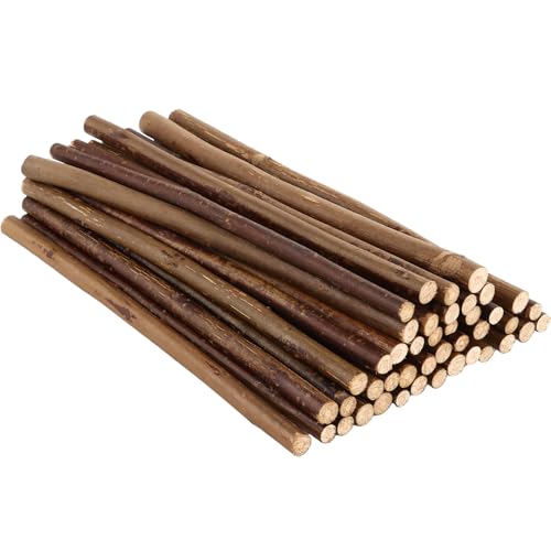 YAYODS 100 Stück Holzstäbe mit Baumrinde 20cm Lang - Natur Holzstab Rund Ø 5-8mm - Holzstäbchen zum Basteln - Äste und Zweige Deko Handwerk - Zweige Handwerk Log Sticks für DIY Handwerk Wohnkultur YAYODS 100 Stück Holzstäbe mit Baumrinde 20cm Lang - Natur Holzstab Rund Ø 5-8mm - Holzstäbchen zum Basteln - Äste und Zweige Deko Handwerk - Zweige Handwerk Log Sticks für DIY Handwerk Wohnkultur von YAYODS