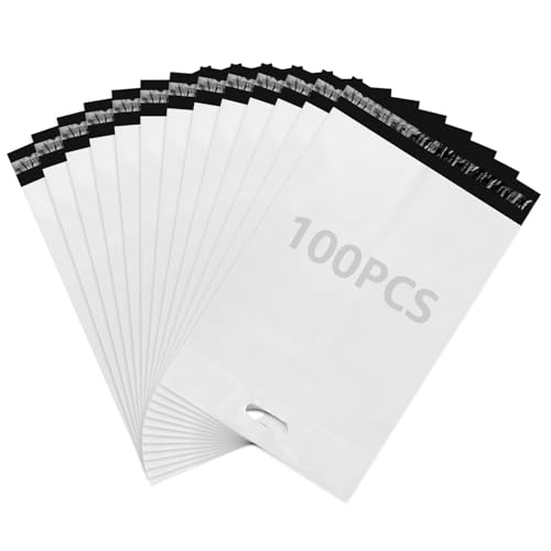 YAYODS 100 Stück Versandtaschen Warensendung Plastik A3-45 x 32 cm Versandtüten für Kleidung - Versandbeutel Groß - Selbstklebend Versandtaschen mit Griff für Textilien, Verpackung, Expressversand YAYODS 100 Stück Versandtaschen Warensendung Plastik A3-45 x 32 cm Versandtüten für Kleidung - Versandbeutel Groß - Selbstklebend Versandtaschen mit Griff für Textilien, Verpackung, Expressversand von YAYODS