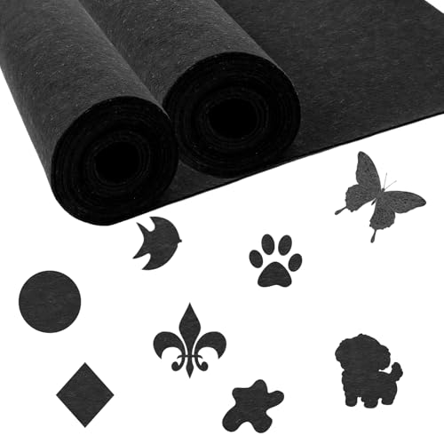 YAYODS 2 Stück Filzstoff Filz Meterware 3mm - 300x40cm Bastelfilz Filzmatte - Filzmatten zum Zuschneiden - Schwarz Filzunterlage Filzrolle - Nadelfilz Filzteppich Meterware für DIY Manual Dekoration YAYODS 2 Stück Filzstoff Filz Meterware 3mm - 300x40cm Bastelfilz Filzmatte - Filzmatten zum Zuschneiden - Schwarz Filzunterlage Filzrolle - Nadelfilz Filzteppich Meterware für DIY Manual Dekoration von YAYODS