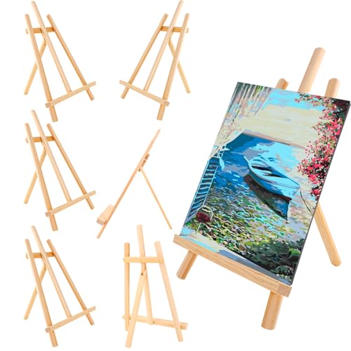 YAYODS 6 Stück Staffelei Holz Klein - 40cm Tischstaffelei - Kleine Staffelei Tisch - Holzstaffelei Easel - Klappbar Leinwand Ständer für Hochzeit Dekoration, Gemälde, Kinder Kunst YAYODS 6 Stück Staffelei Holz Klein - 40cm Tischstaffelei - Kleine Staffelei Tisch - Holzstaffelei Easel - Klappbar Leinwand Ständer für Hochzeit Dekoration, Gemälde, Kinder Kunst von YAYODS