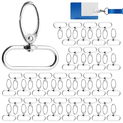 YAYODS 60 Stück Schlüsselring Verschluss, Karabinerhaken mit Drehgelenk - 45×32MM Karabinerhaken Schlüsselanhänger Selber Machen - Karabiner Schlüsselanhänger Basteln für DIY, Rucksack, Handtasche YAYODS 60 Stück Schlüsselring Verschluss, Karabinerhaken mit Drehgelenk - 45×32MM Karabinerhaken Schlüsselanhänger Selber Machen - Karabiner Schlüsselanhänger Basteln für DIY, Rucksack, Handtasche von YAYODS