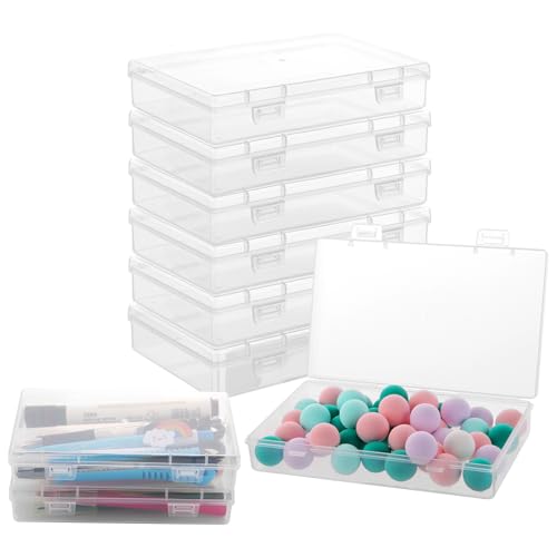 YAYODS 8 Stück 15 x 10 x 3 cm Plastikbox mit Deckel Klein - Sortierbox Box Transparent - Bastel Organizer - Fotoaufbewahrungsbox Aufbewahrungsbox Flach Stapelbar - Box mit Deckel Kunststoff YAYODS 8 Stück 15 x 10 x 3 cm Plastikbox mit Deckel Klein - Sortierbox Box Transparent - Bastel Organizer - Fotoaufbewahrungsbox Aufbewahrungsbox Flach Stapelbar - Box mit Deckel Kunststoff von YAYODS