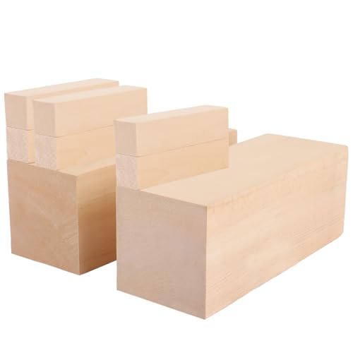 YAYODS 8 Stück Kantholz zum Schnitzen - Schnitzholz Lindenholz 2 Groß 20x7x7cm- Holzblock Massiv 6 Klein 10x2.5x2.5cm - Kantholz Lindenholz zum Schnitzen - Drechselholz Holzblöcke für Kinder, Loffel YAYODS 8 Stück Kantholz zum Schnitzen - Schnitzholz Lindenholz 2 Groß 20x7x7cm- Holzblock Massiv 6 Klein 10x2.5x2.5cm - Kantholz Lindenholz zum Schnitzen - Drechselholz Holzblöcke für Kinder, Loffel von YAYODS
