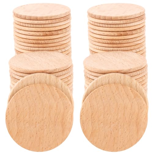 YAYODS 80 Stück Holzscheiben 5 cm - Holzscheibe - Runde Holzscheiben - Holzscheiben zum Basteln - Kleine Holzscheiben - Holzplättchen Rund - Baumscheibe für Tischdeko, Brandmalerei, DIY, Kunsthandwerk YAYODS 80 Stück Holzscheiben 5 cm - Holzscheibe - Runde Holzscheiben - Holzscheiben zum Basteln - Kleine Holzscheiben - Holzplättchen Rund - Baumscheibe für Tischdeko, Brandmalerei, DIY, Kunsthandwerk von YAYODS