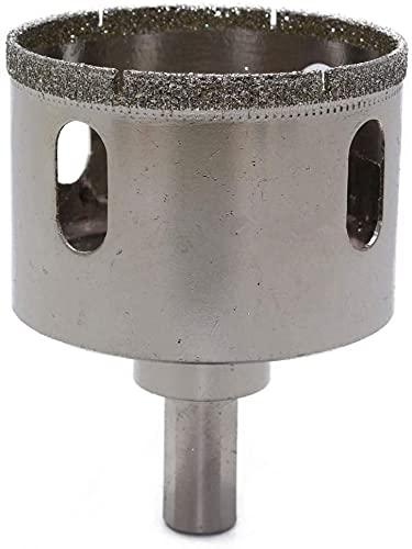 YAZUDU Bohrer-Sets 1pc-Heimdekoration DIY. Grad 48-75mm Durchmesser Diamantglasbohrer für Bohrglas-70mm_Rund_50mm_Silver (Color : 60mm) von YAZUDU