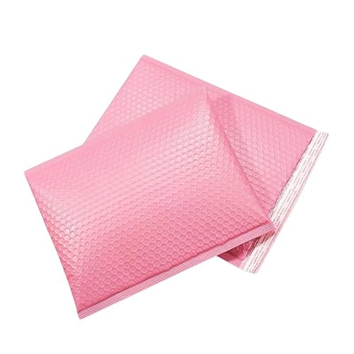 Luftpolster-Versandtaschen, 10 Stück gepolsterte Umschläge, transparent, Geschenkverpackung, niedliche Trockenbeutel for Kleidung, verpackt auf Reisen, hellrosa, Poly, selbstklebend(15x18cm 10PCS) von YBAAKZIIR